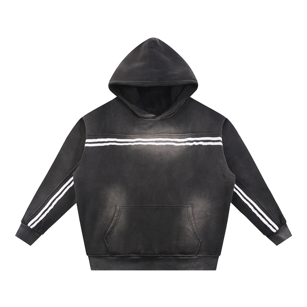 Men's Sun Faded Contrast Tape Fleece Hoodie
