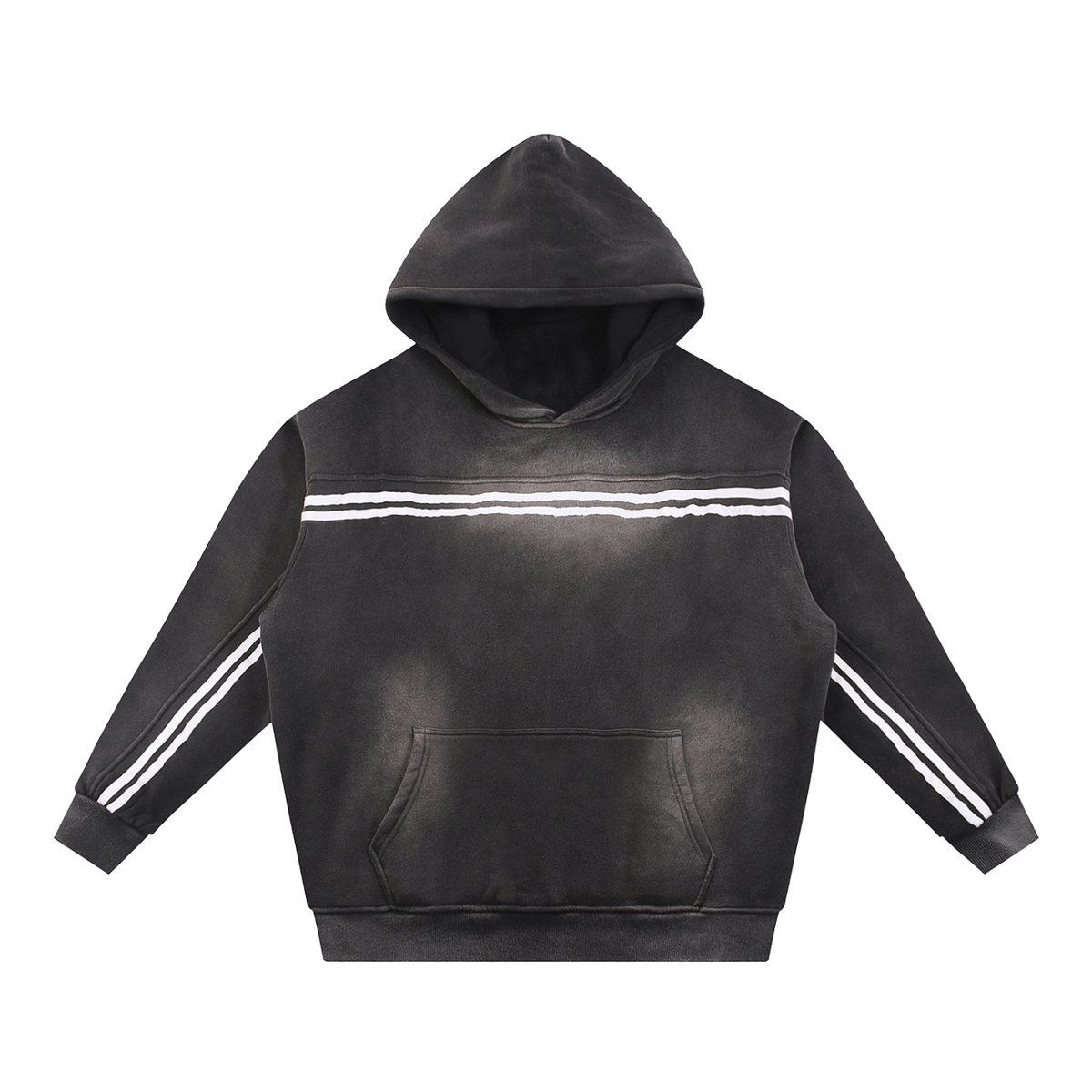 Men's Sun Faded Contrast Tape Fleece Hoodie