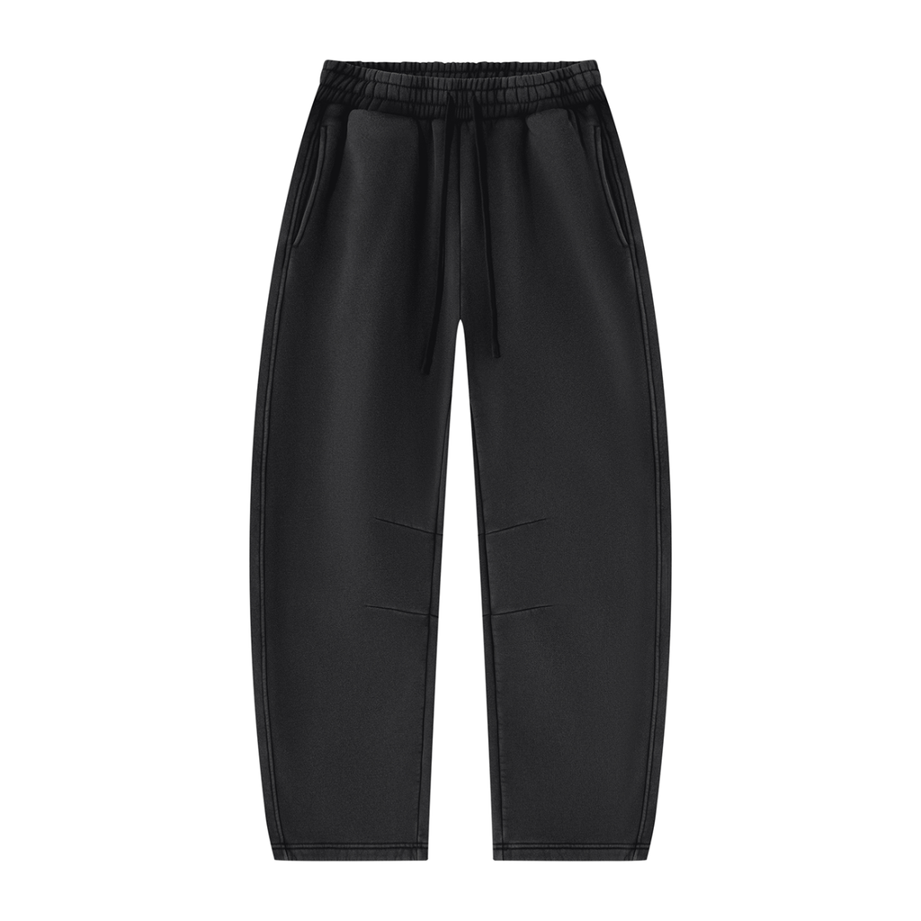 390 GSM Vintage Wash Barrel Leg Fleece Sweatpants (U)