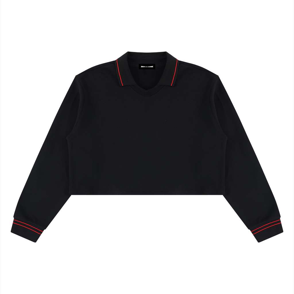 410 GSM Crop Collared Sweatshirt (W)
