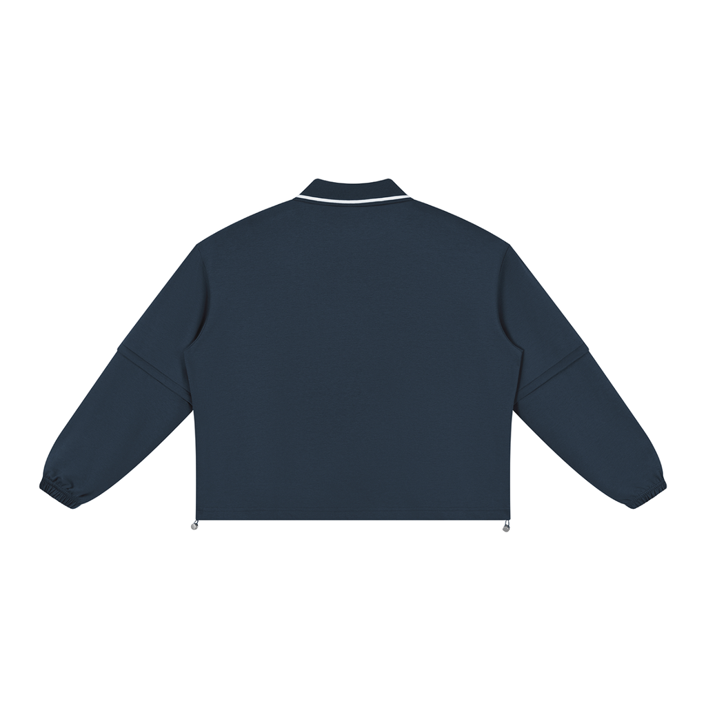 380 GSM Boxy Collared Detachable Sweatshirt (U)