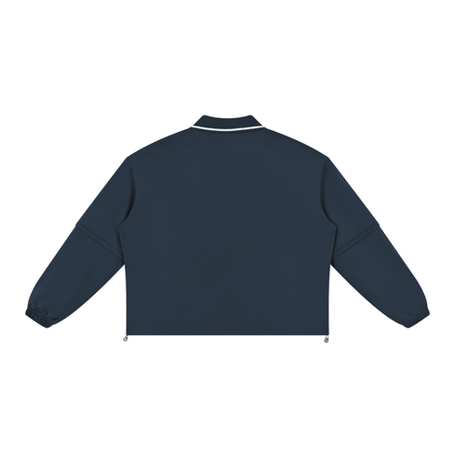 Boxy Collared Detachable Sweatshirt