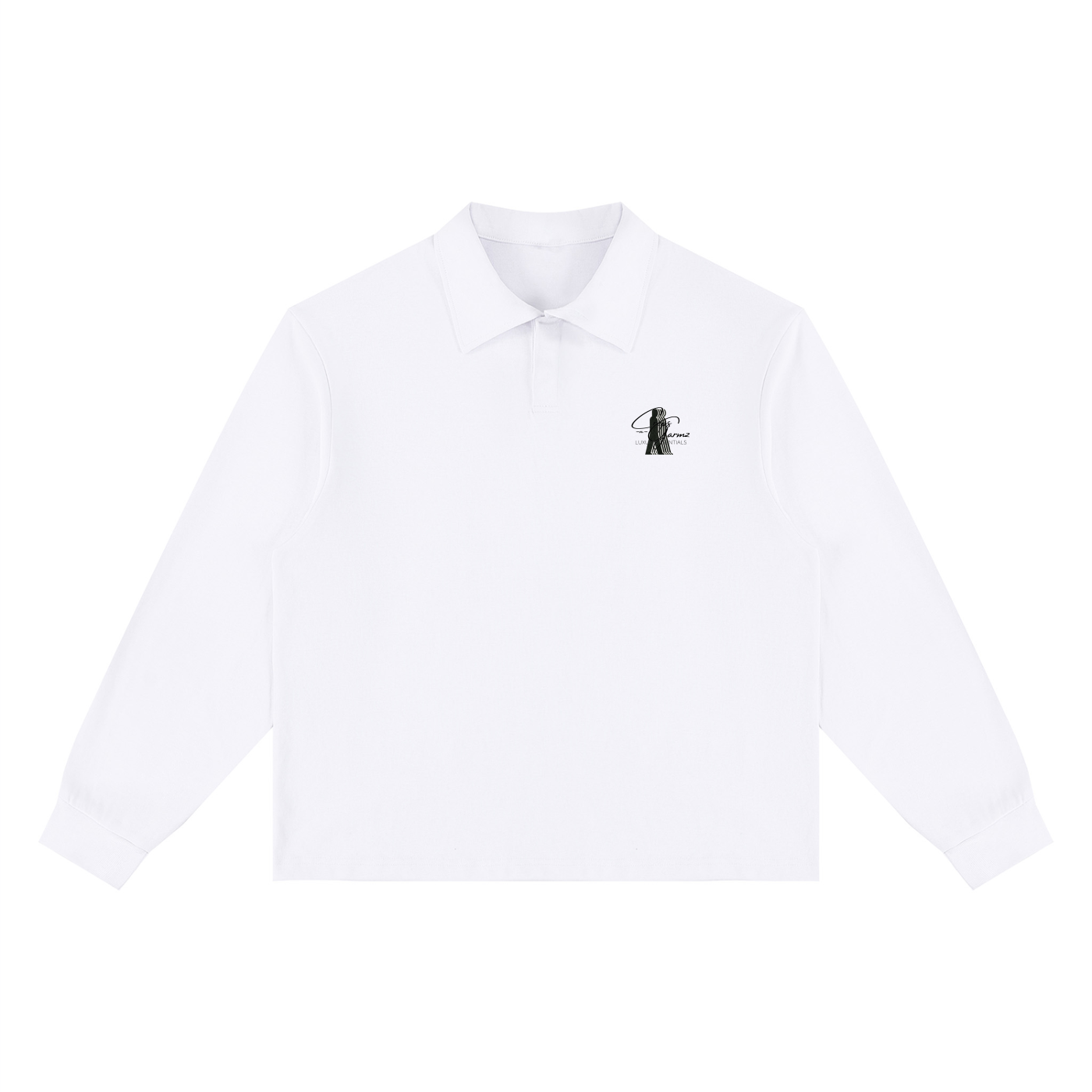 Unisex Loose Long Sleeve Polo Shirt