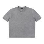 Cotton Knit Short Sleeve Henley T-Shirt