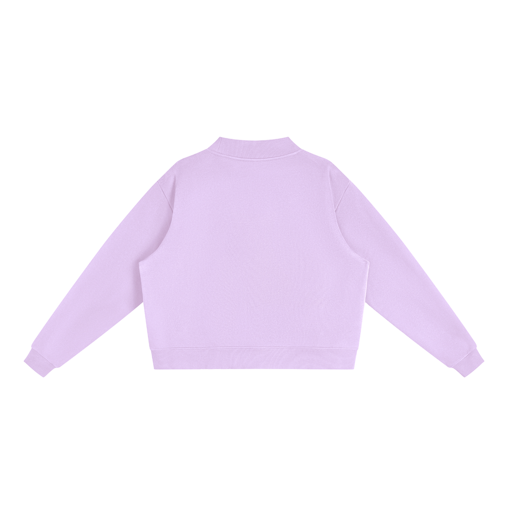 Women's Essential Fleece Mock-Neck Crew Sweatshirt