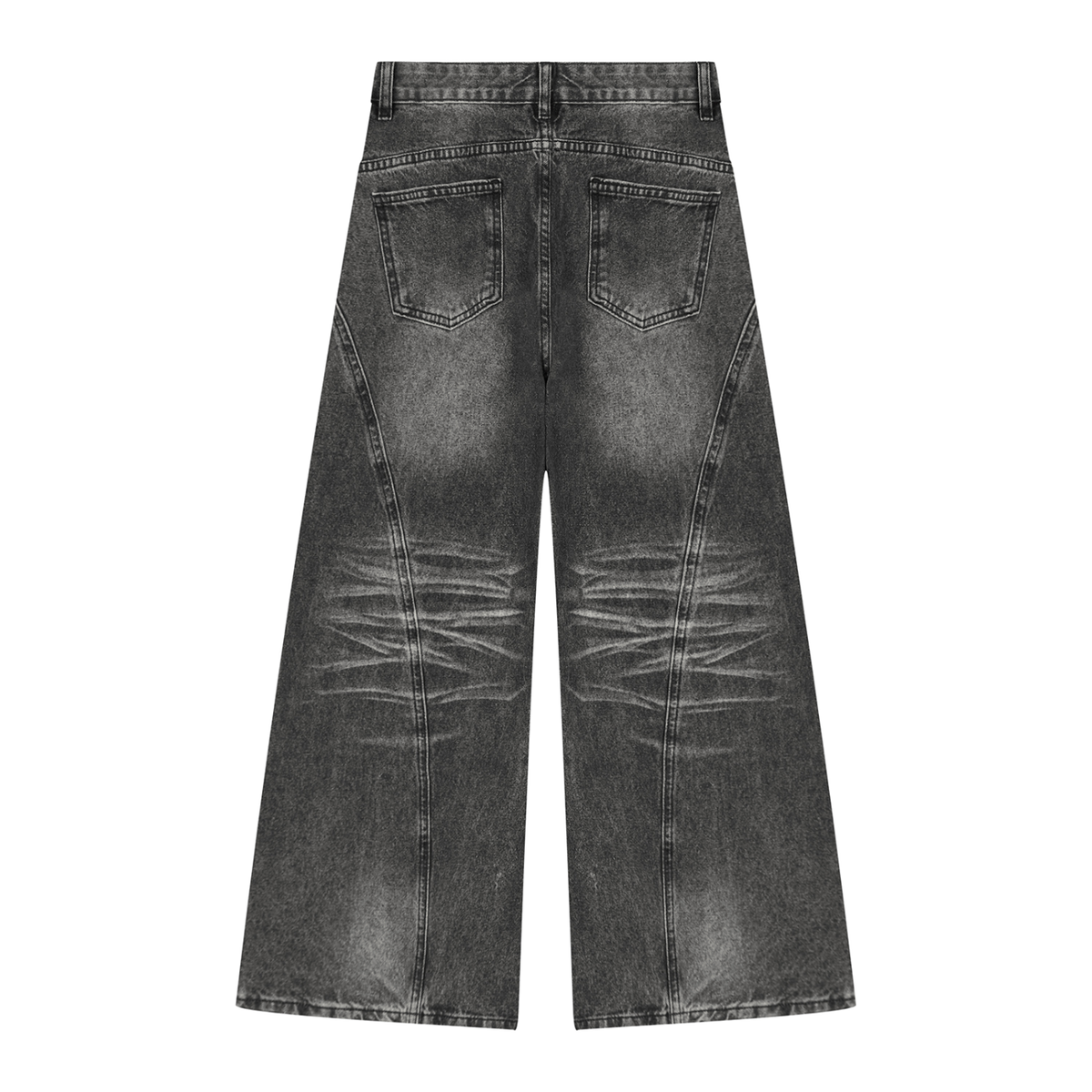 Women's Vintage Wash Wide-Leg Denim Jeans