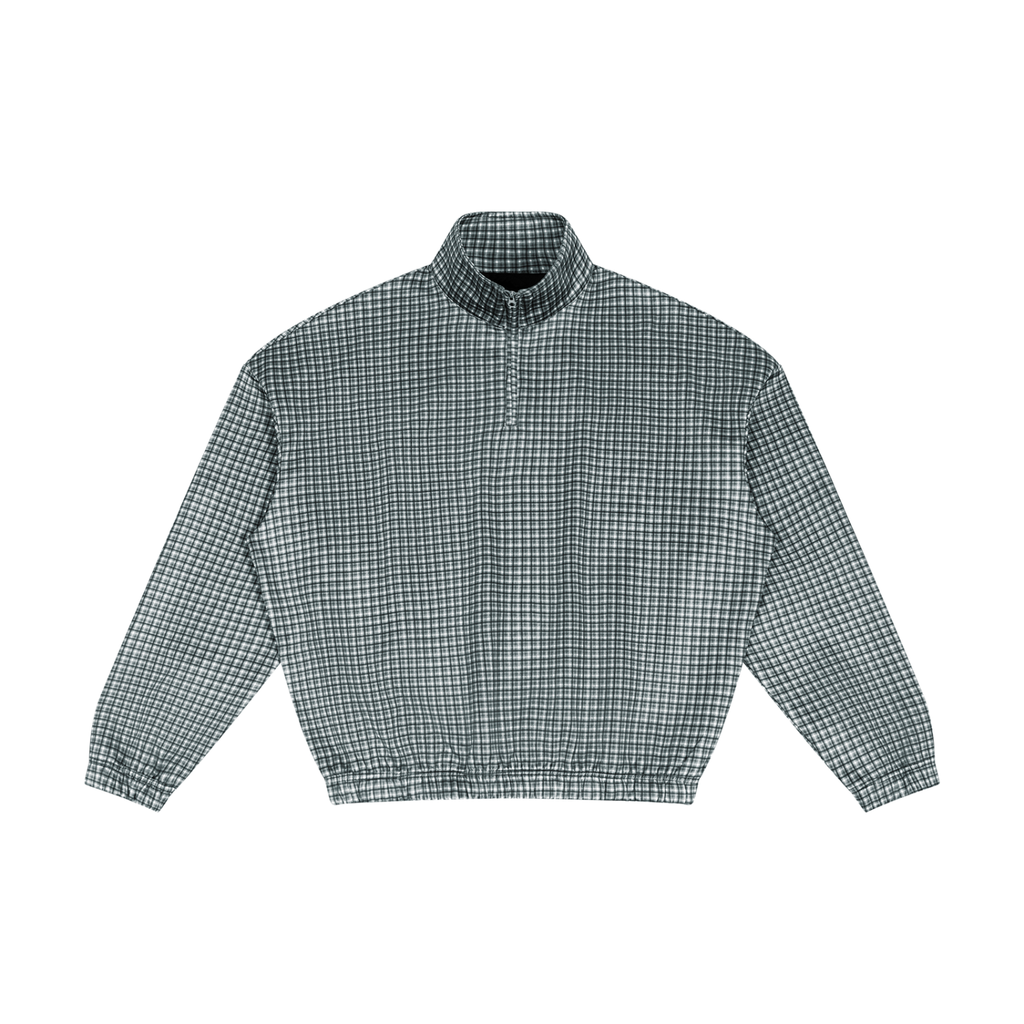 360 GSM Plaid Quarter-Zip Sweatshirt (U)