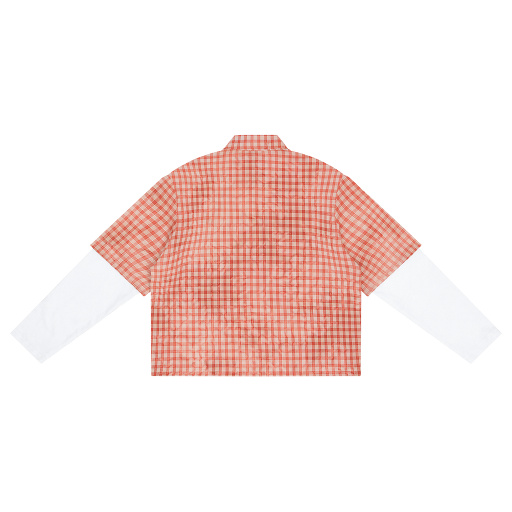 110 GSM Vintage Wash Plaid Short Sleeve Shirt  (U)