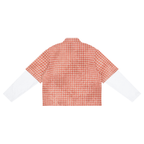 110 GSM Vintage Wash Plaid Short Sleeve Shirt  (U)