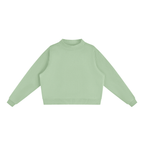 Women's Essential Fleece Mock-Neck Crew Sweatshirt