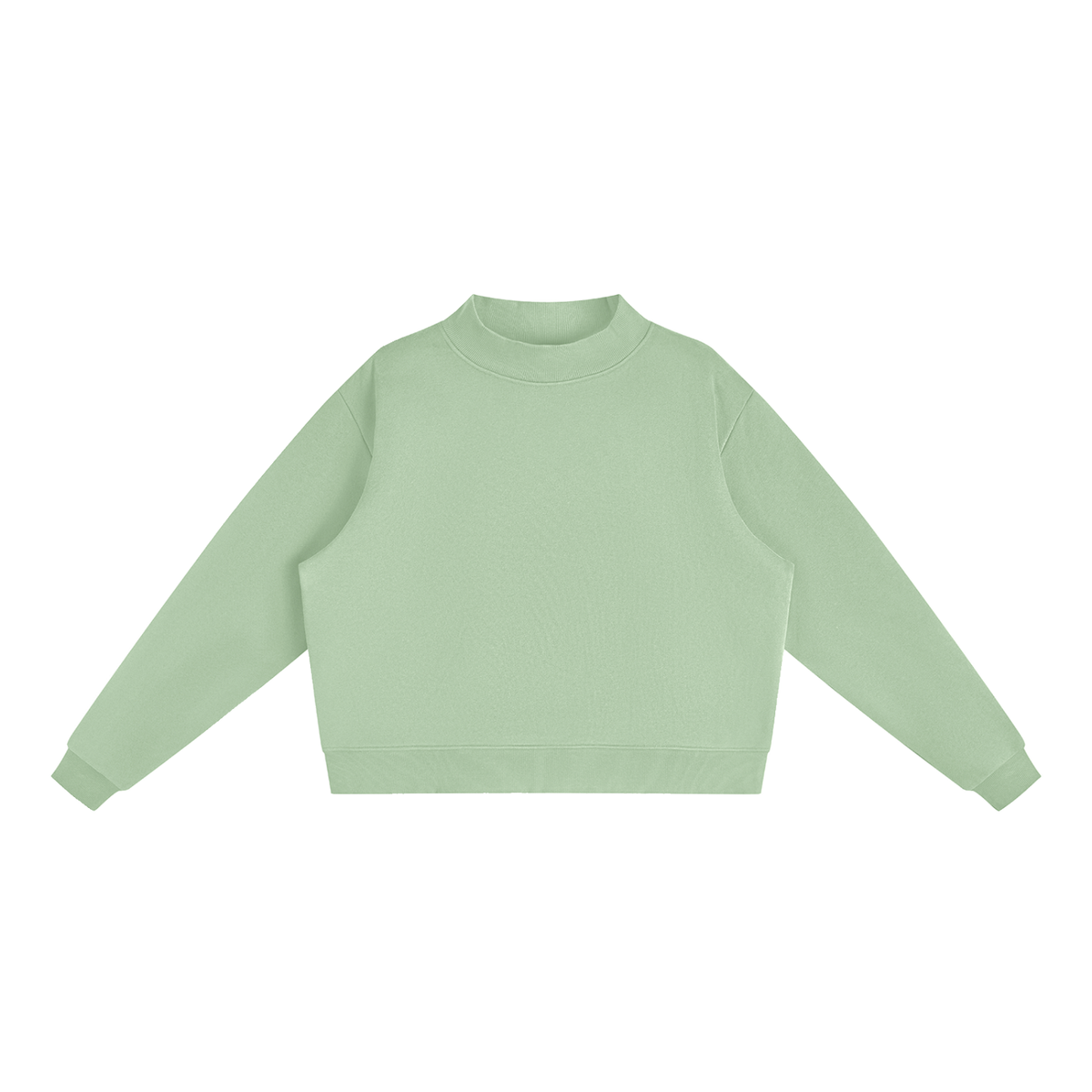 Women's Essential Fleece Mock-Neck Crew Sweatshirt