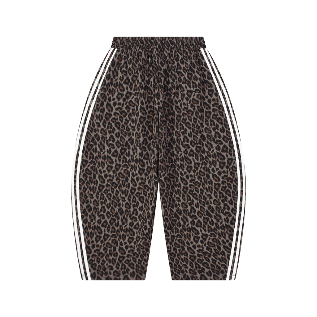 360 GSM Leopard Barrel Leg Sweatpants (U)