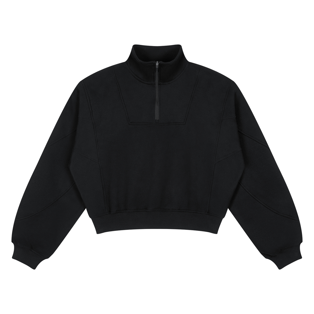 350 GSM Loose Fleece Quarter-Zip Sweatshirt (W)