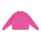 Women's Essential Fleece Mock-Neck Crew Sweatshirt