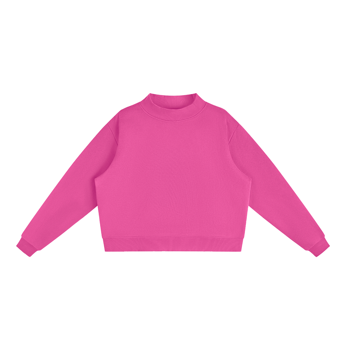 Women's Essential Fleece Mock-Neck Crew Sweatshirt