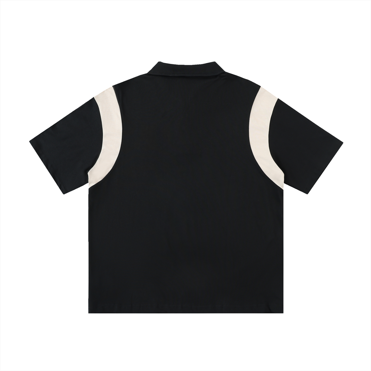 Men's Contrast Panel Cotton Polo Shirt