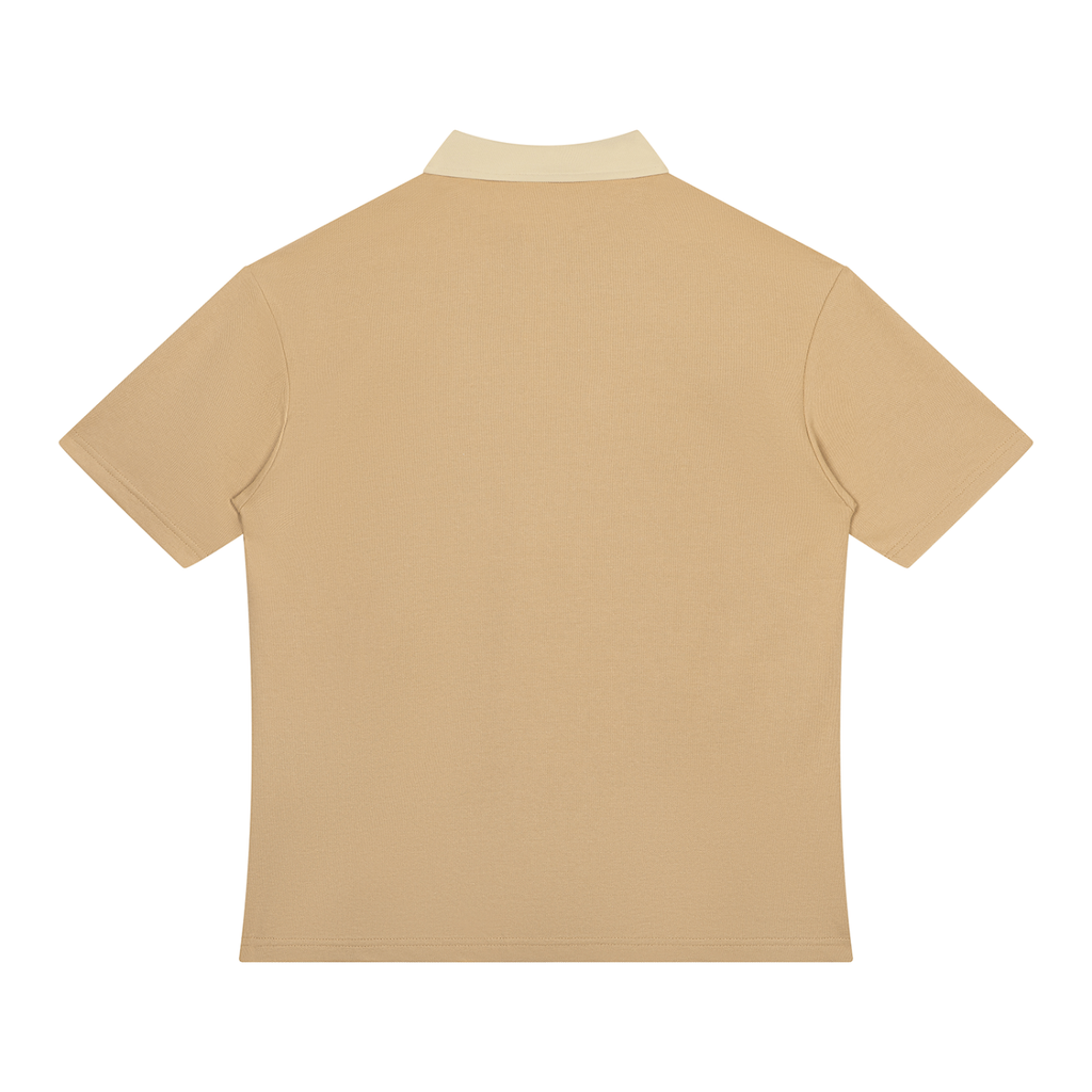 Color Block Quarter-Zip Polo Shirt