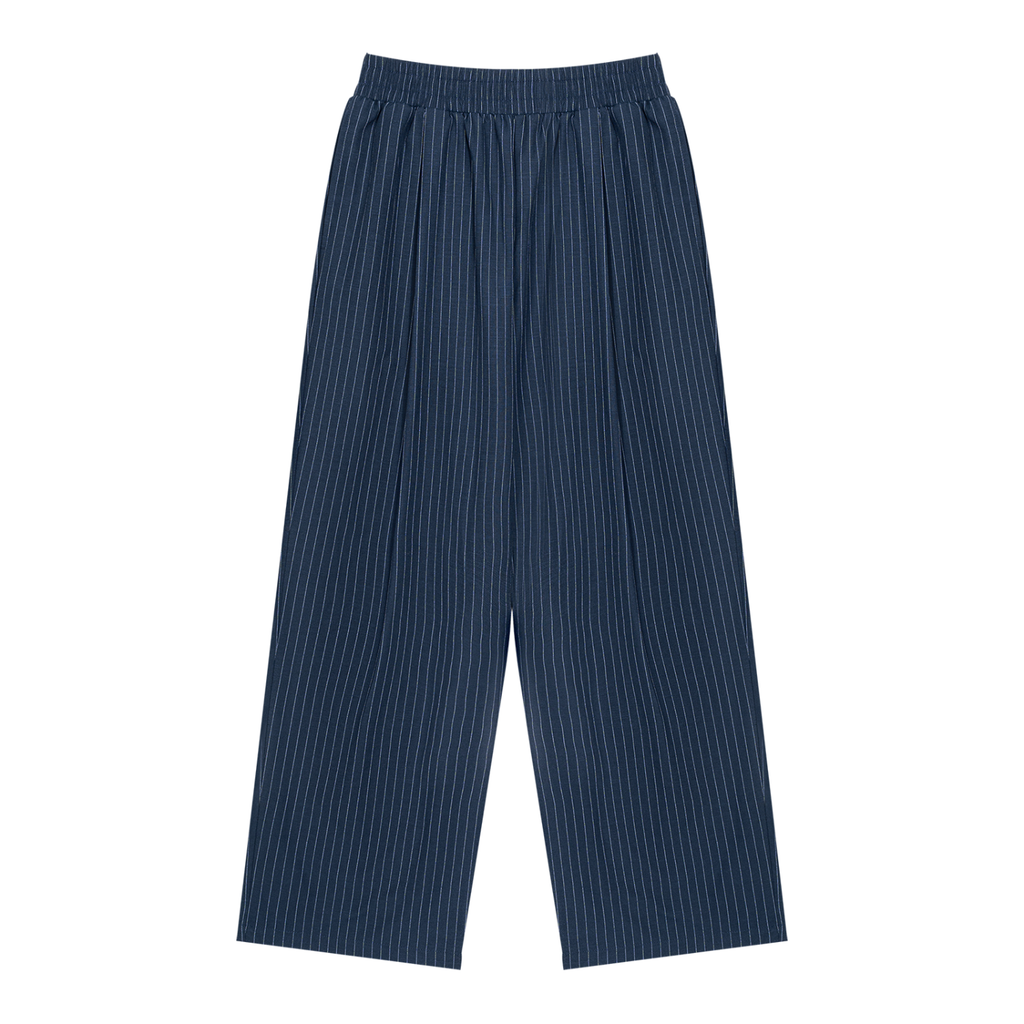 145 GSM Striped Pleated Pants (U)