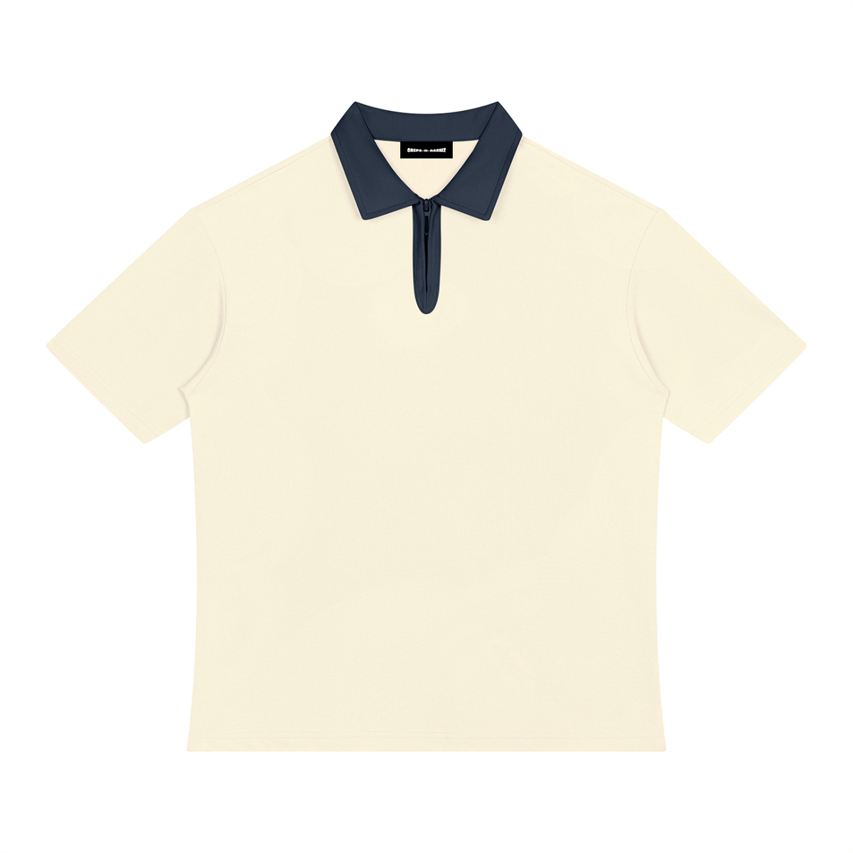 Color Block Quarter-Zip Polo Shirt