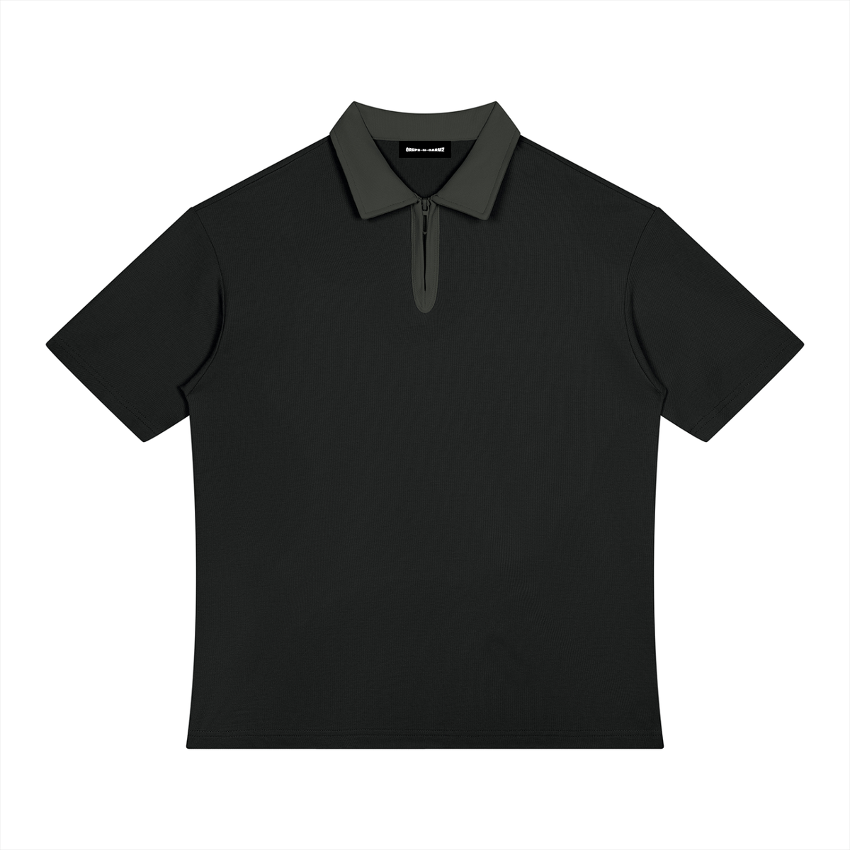 Color Block Quarter-Zip Polo Shirt