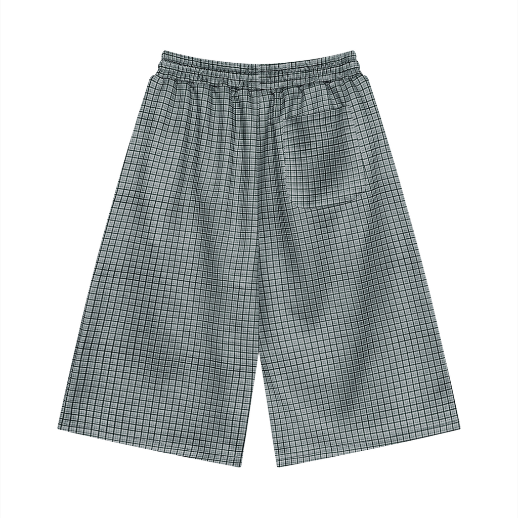 Plaid Drawstring Shorts