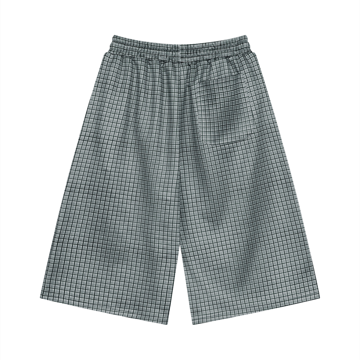 Plaid Drawstring Shorts