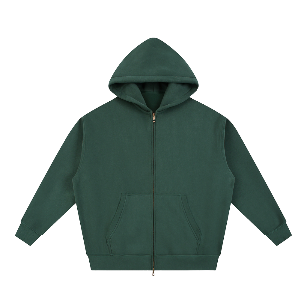 345 GSM Oversized Zipper Hoodie