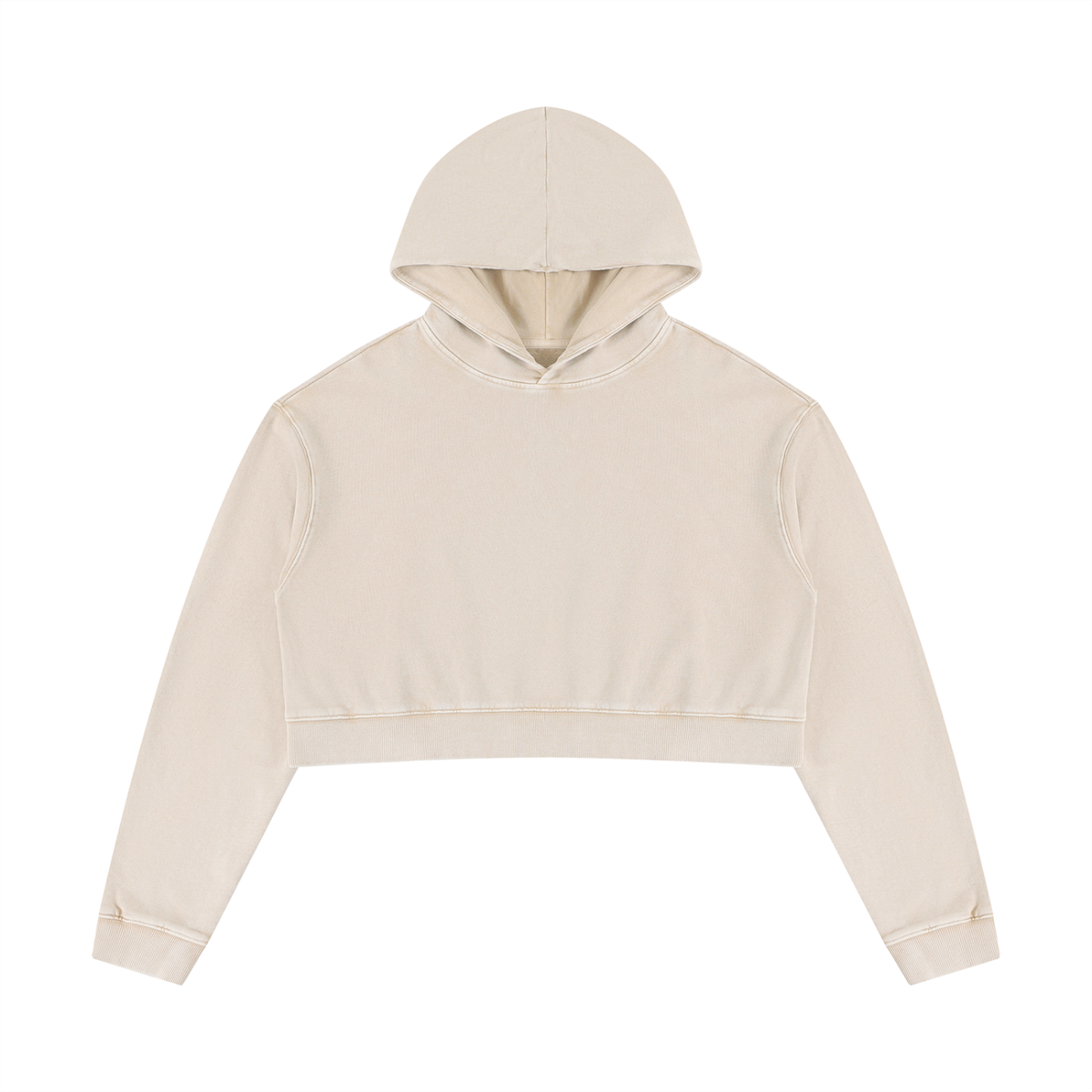 400 GSM Mineral Washed Crop Hoodie