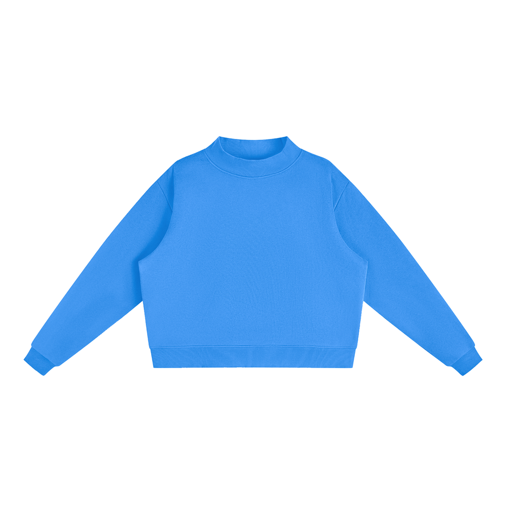 Women's Essential Fleece Mock-Neck Crew Sweatshirt
