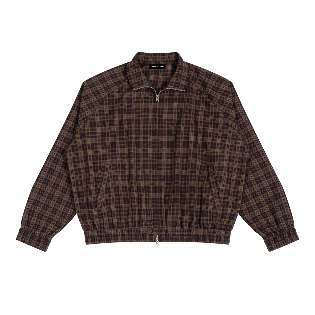 130 GSM Plaid Full-Zip Track Jacket (U)