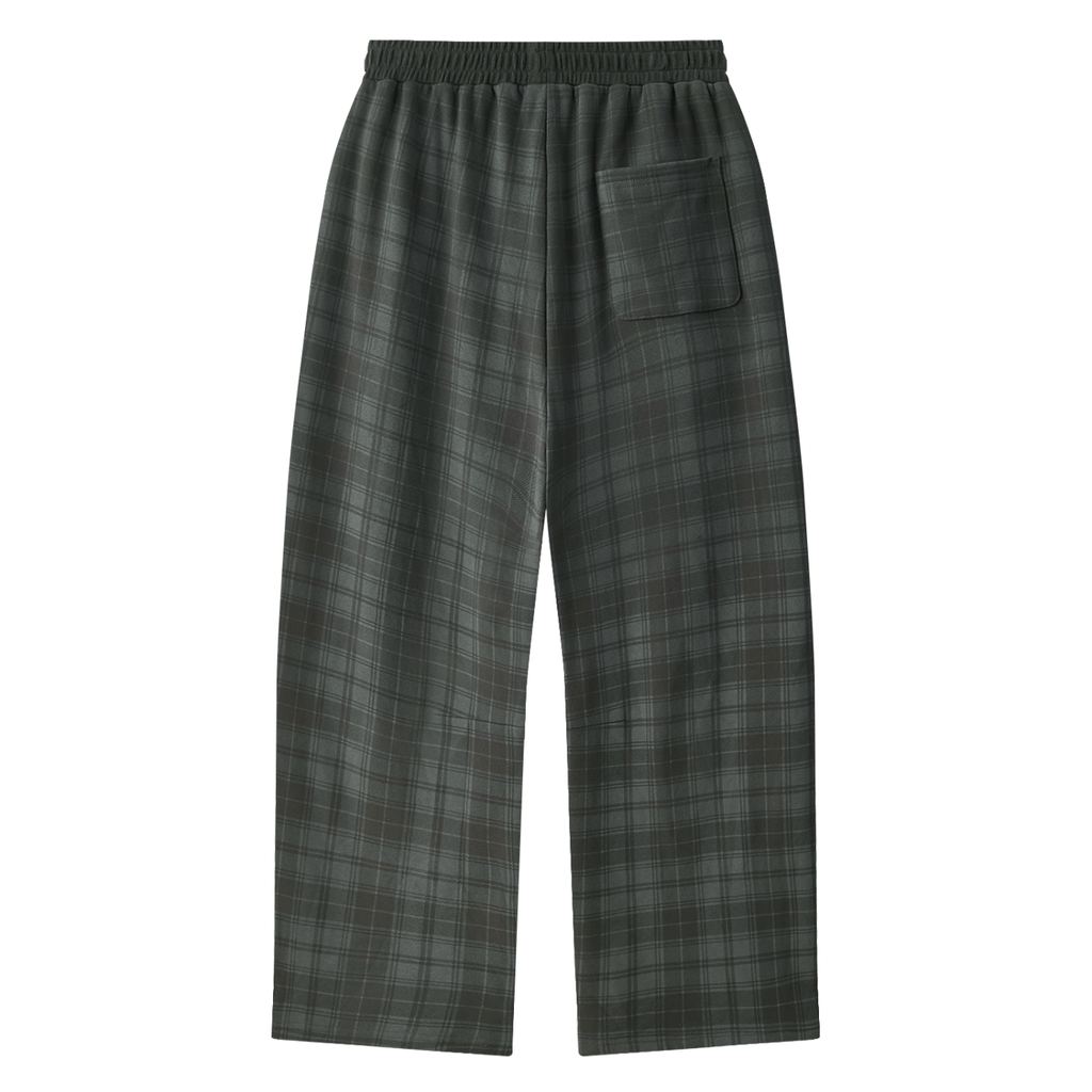 400 GSM Plaid Straight Leg Pants