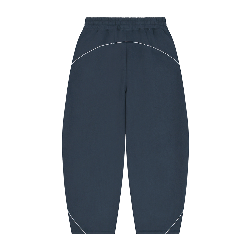 345 GSM Piping Fleece Barrel Leg Sweatpants(U)