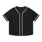 Contrast Piped Button-Up Jersey