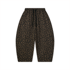 360 GSM Leopard Barrel Leg Sweatpants (U)