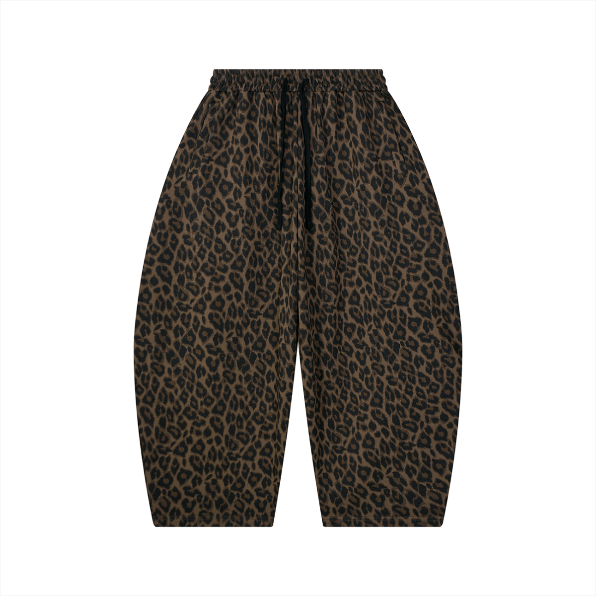 360 GSM Leopard Barrel Leg Sweatpants (U)