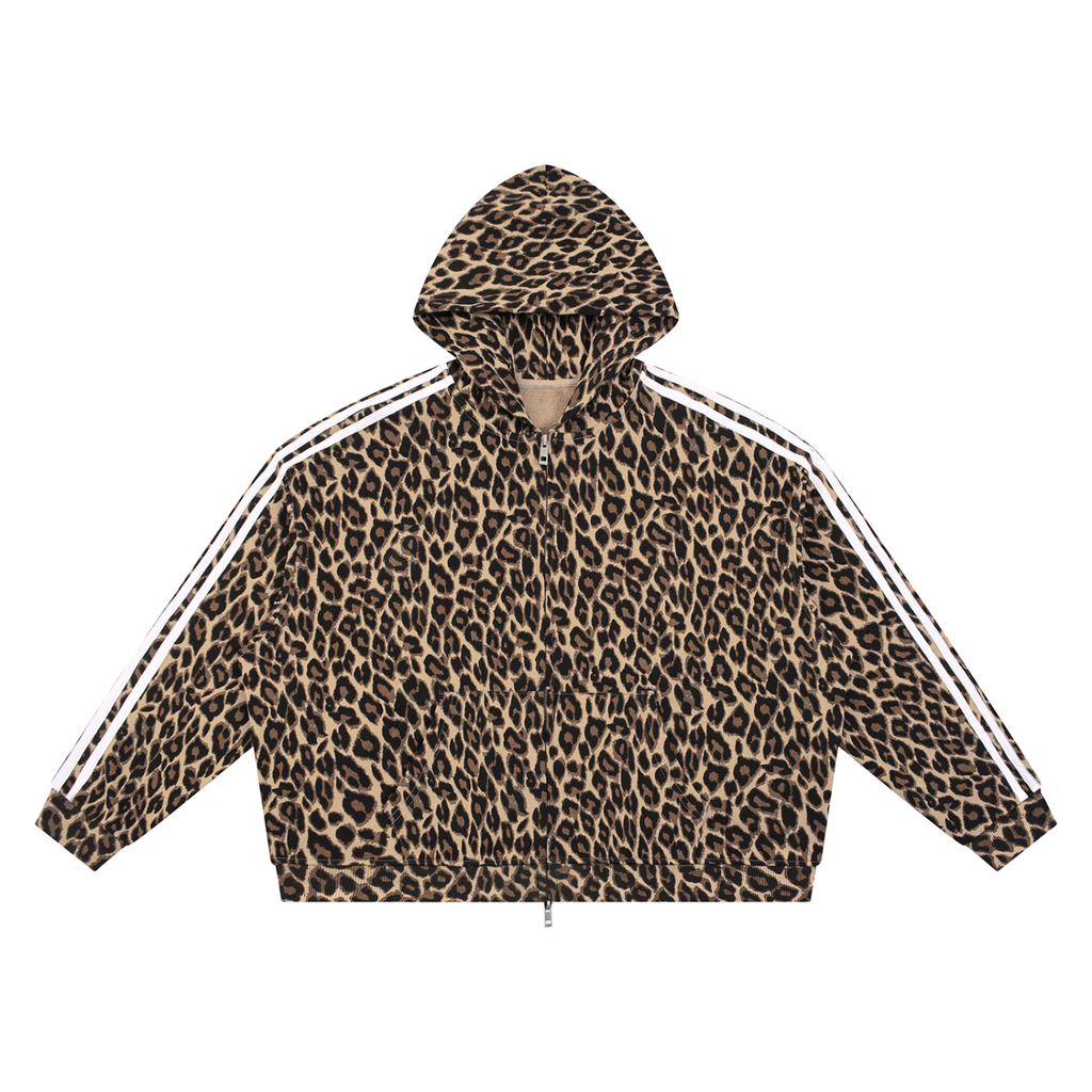 360 GSM Leopard Full Zip Hoodie (U)