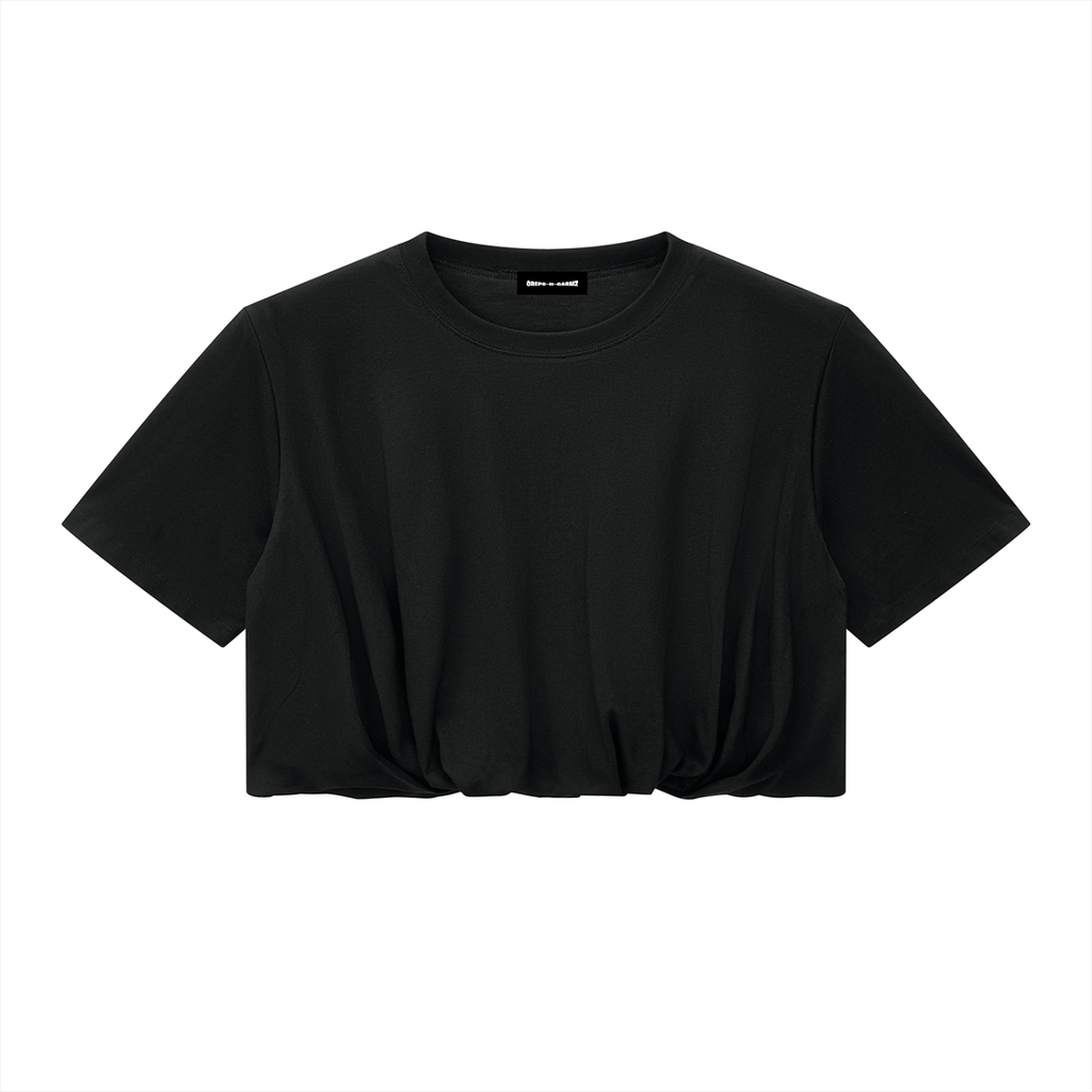 200 GSM Crop Bubble Hem T-Shirt