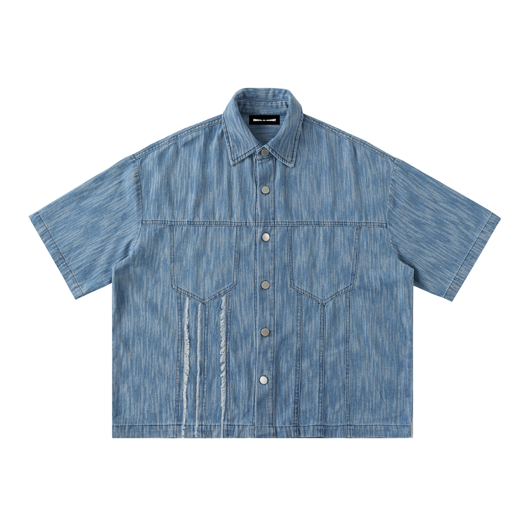 Distressed Wash Short Sleeve Shirt