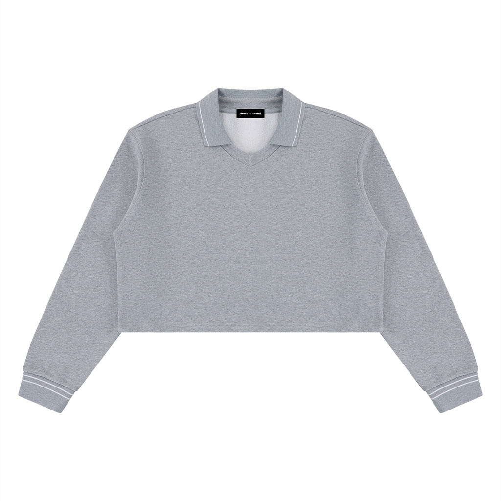 410 GSM Crop Collared Sweatshirt (W)