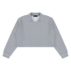 410 GSM Crop Collared Sweatshirt (W)