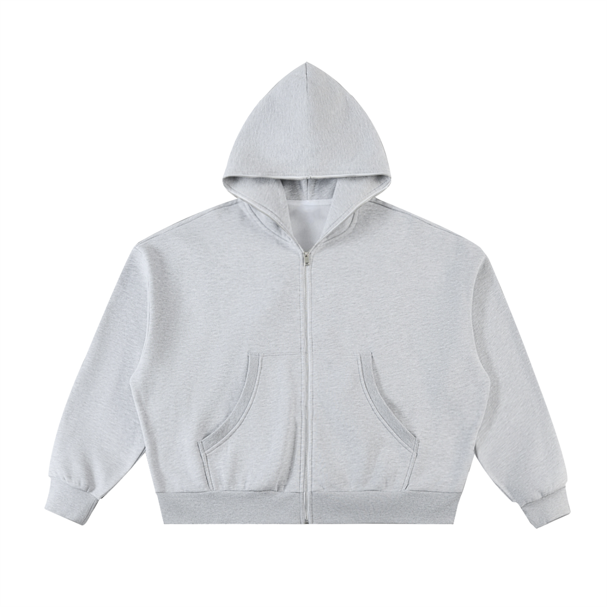 350 GSM Fleece Full-Zip Boxy Hoodie