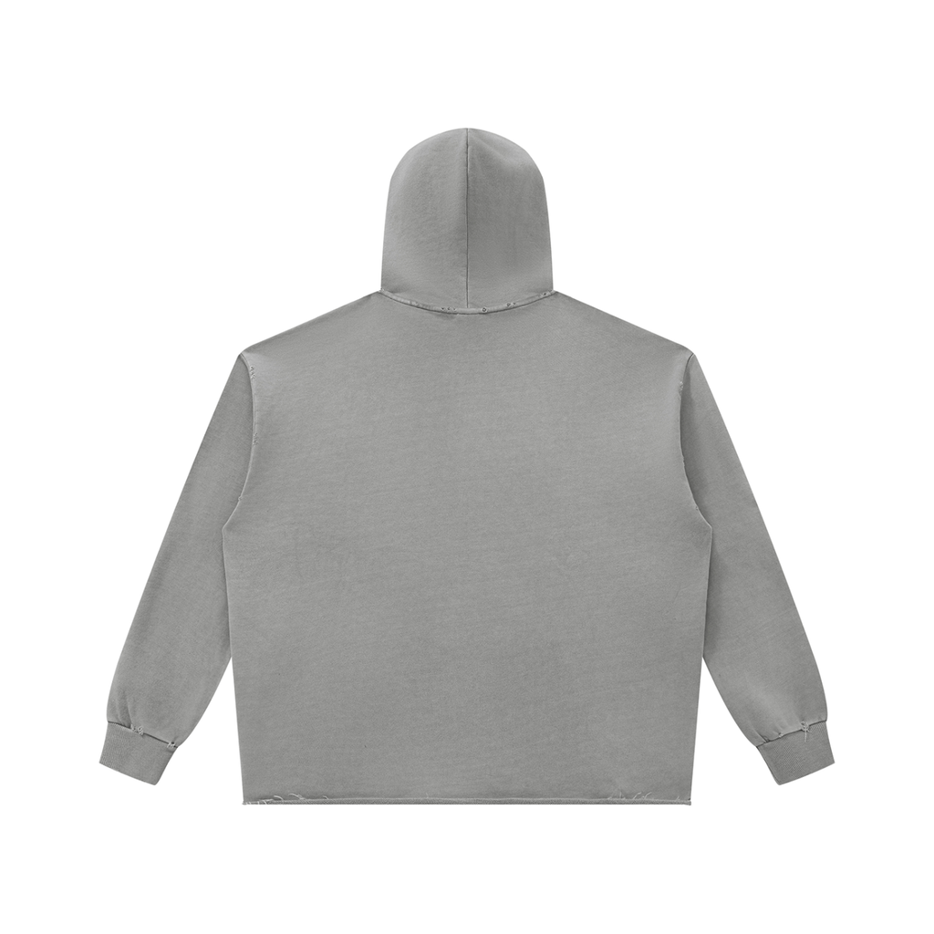 Vintage Wash Raw Edge Hoodie