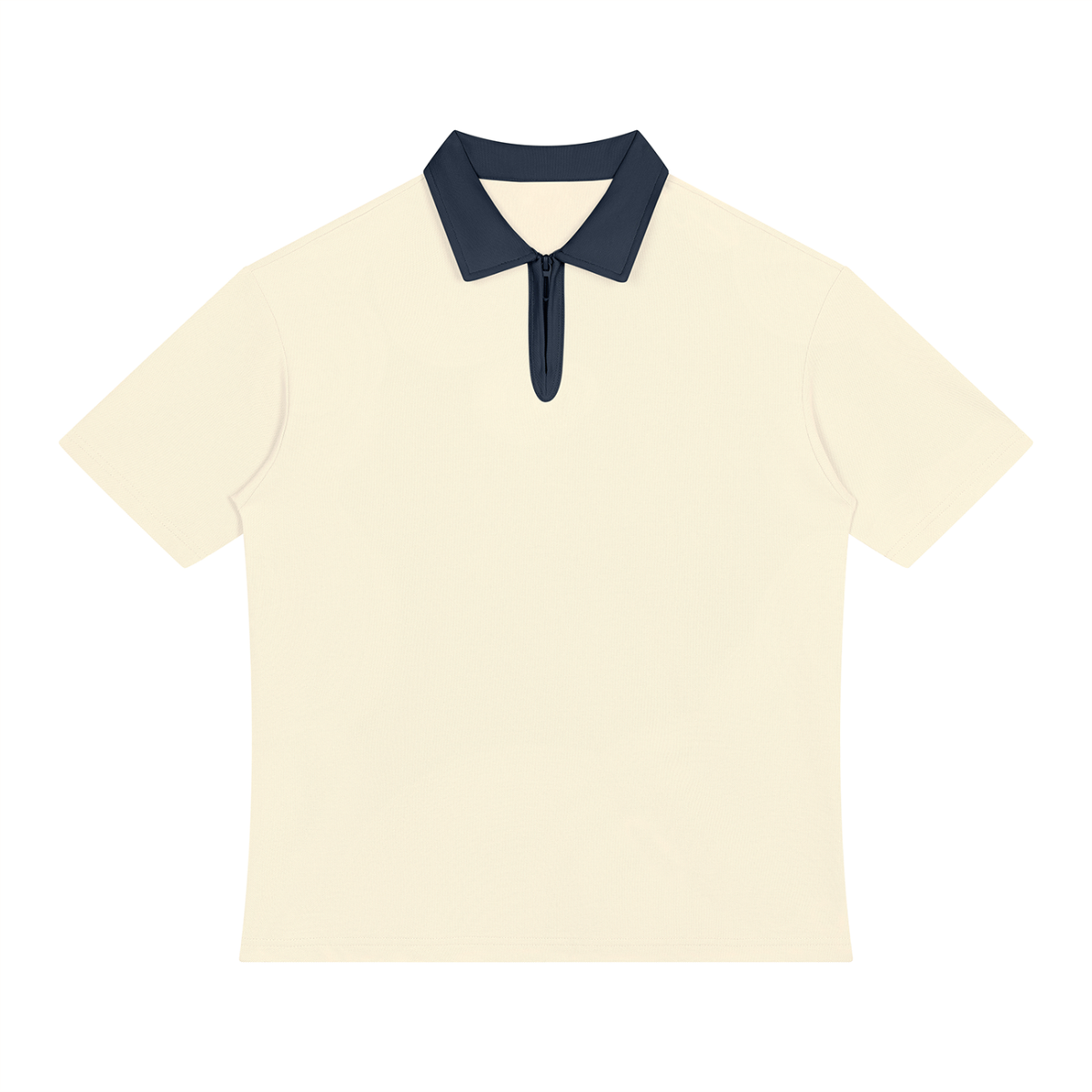 Color Block Quarter-Zip Polo Shirt