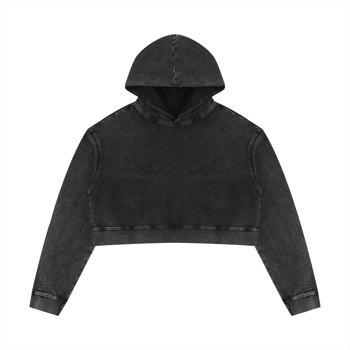 400 GSM Mineral Washed Crop Hoodie