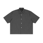 Striped Boxy Button-Up Shirt
