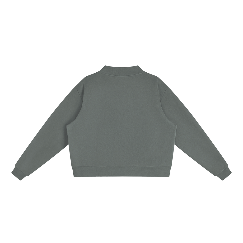Women's Essential Fleece Mock-Neck Crew Sweatshirt