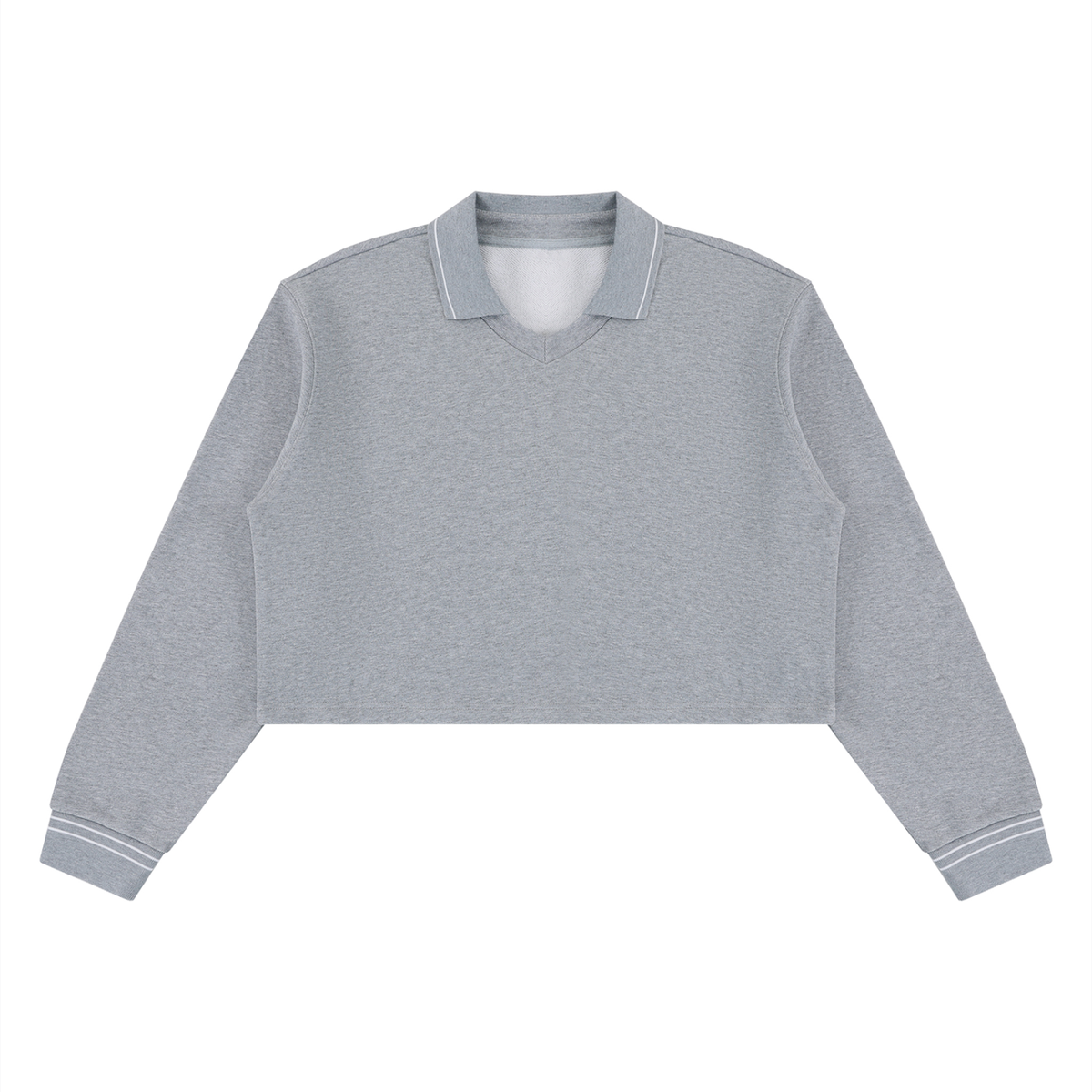 410 GSM Crop Collared Sweatshirt (W)