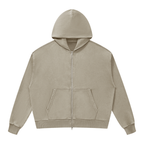350 GSM Mineral Wash Boxy Full Zip Hoodie (U)
