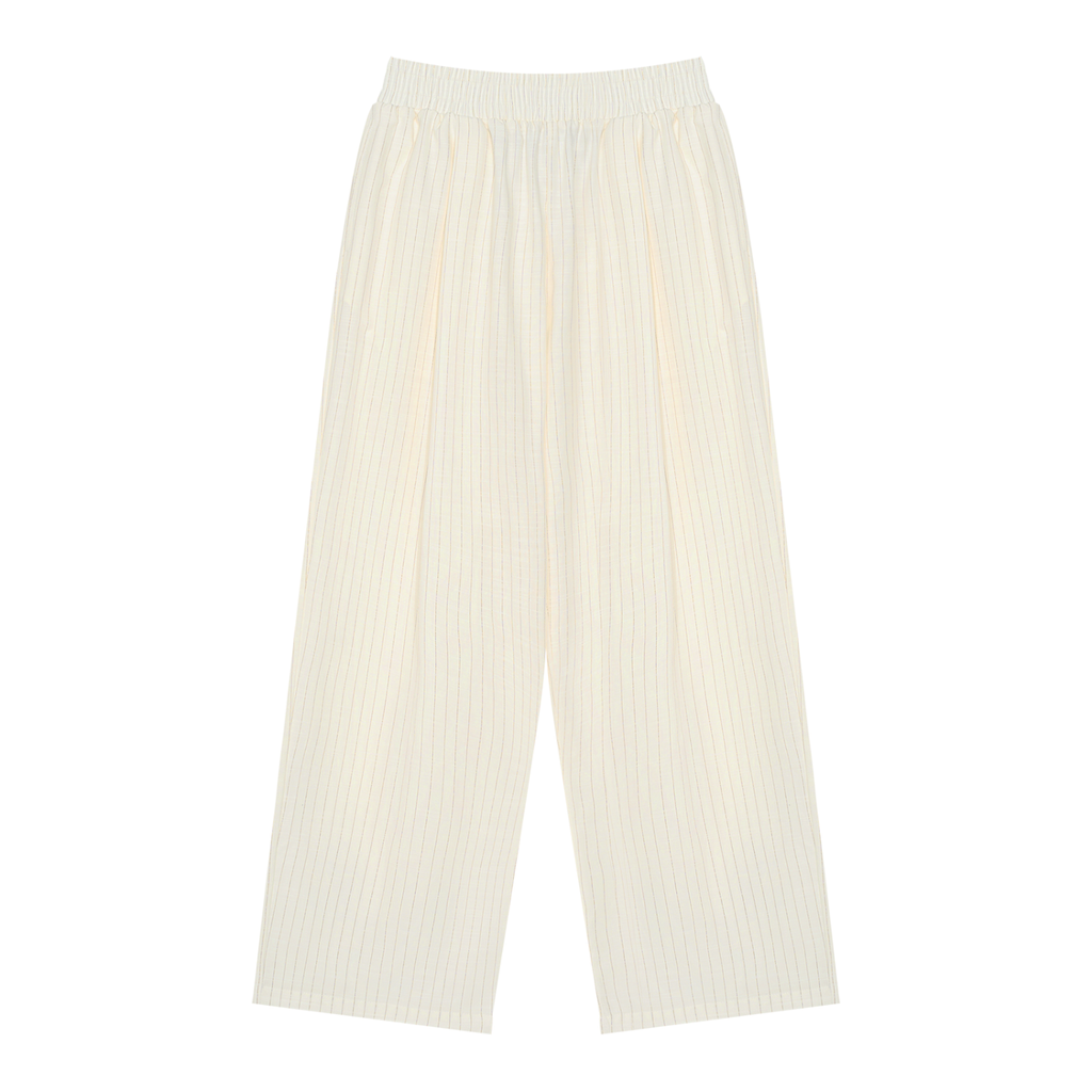 145 GSM Striped Pleated Pants (U)