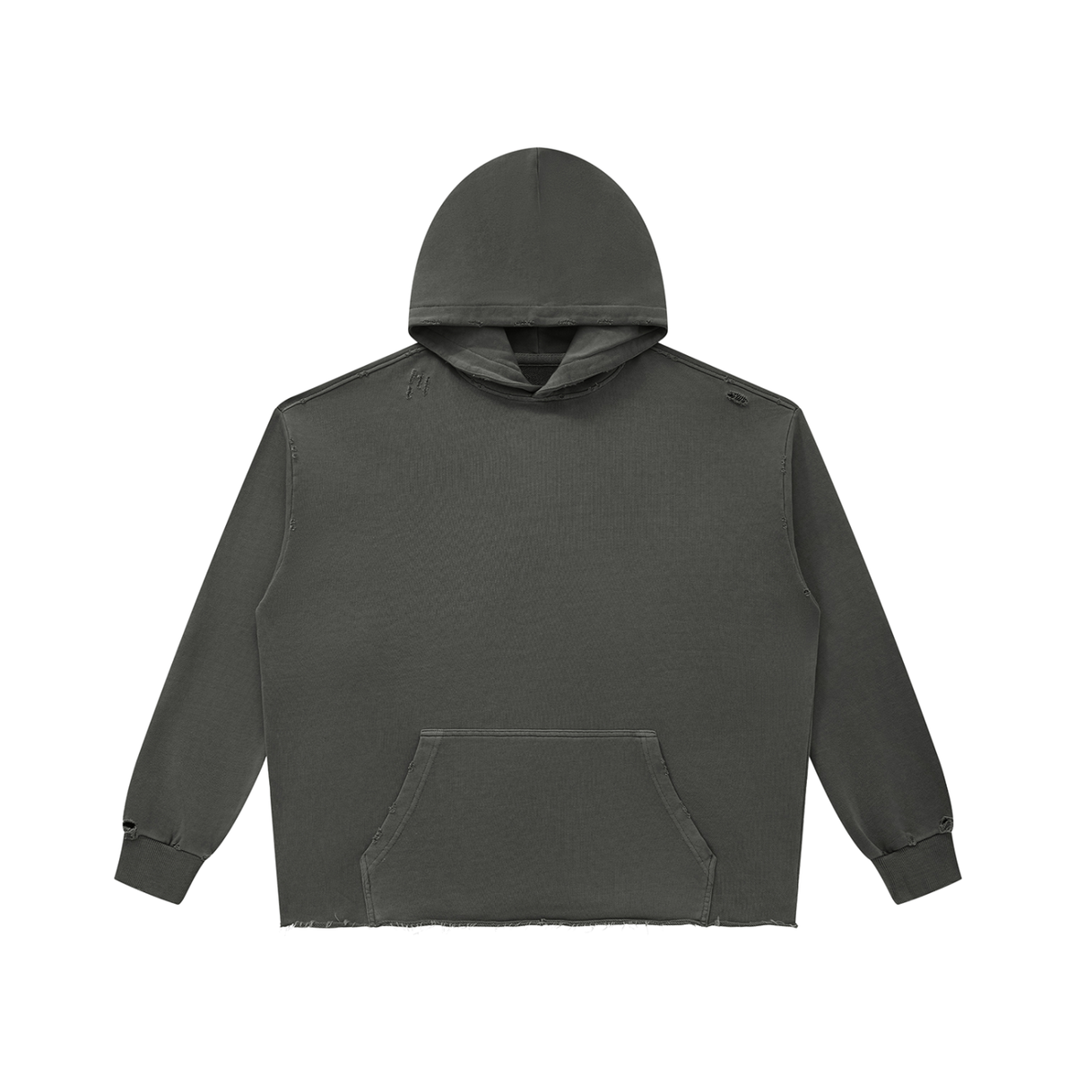Vintage Wash Raw Edge Hoodie